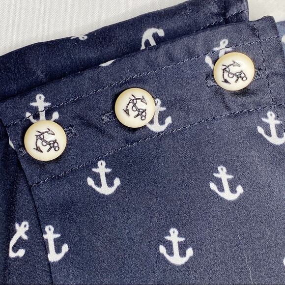 Cynthia Rowley Nautical Anchor Blue Blouse Top Small - Picture 4 of 6